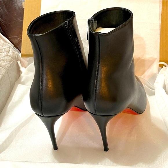 Christian Louboutin Eloise ankle bootie calf 100mm black Napa leather EU37.5 - Picture 7 of 10